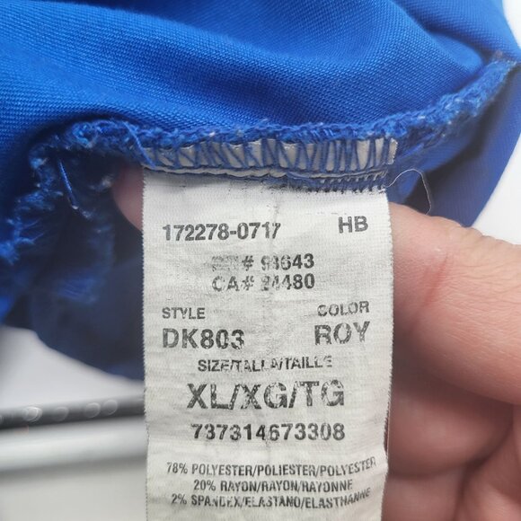 Dickies Women's XL Scrub Top Royal Blue Pockets Utility Loop Nurse Dr Tech Med - Picture 10 of 12